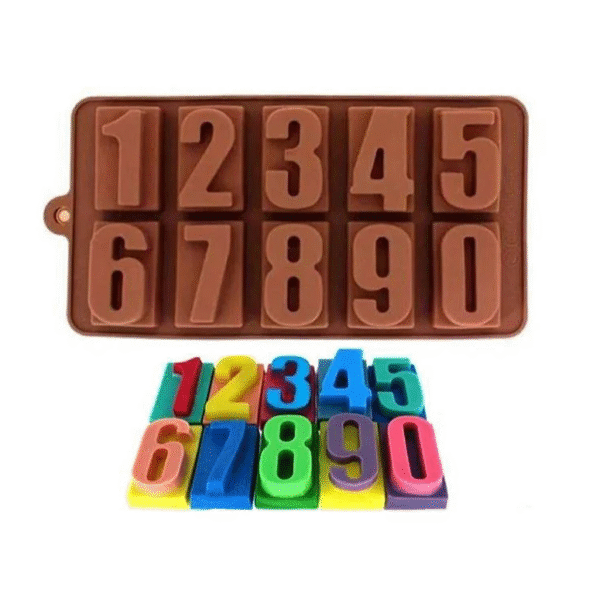 0 To 9 Big Numbers Silicone Chocolate Mold - Image 2