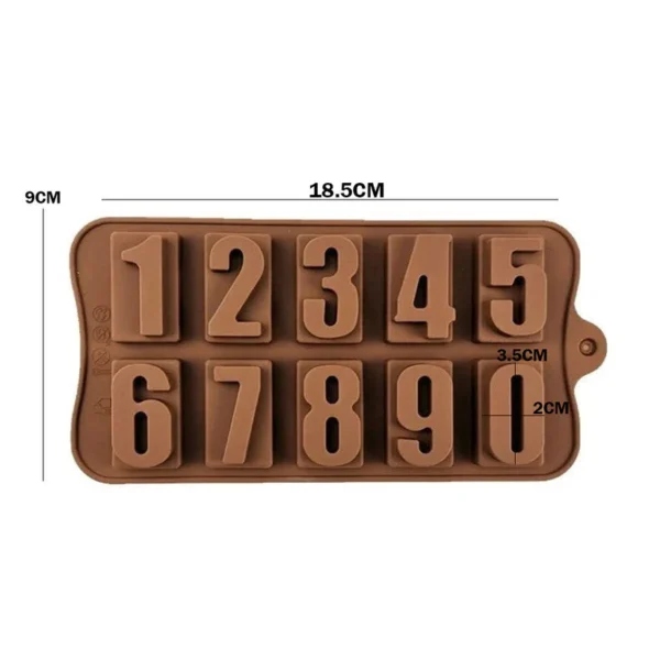 0 To 9 Big Numbers Silicone Chocolate Mold - Image 3