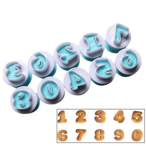 0 To 9 Numbers Fondant & Cookie Plunger Cutter Set Plastic